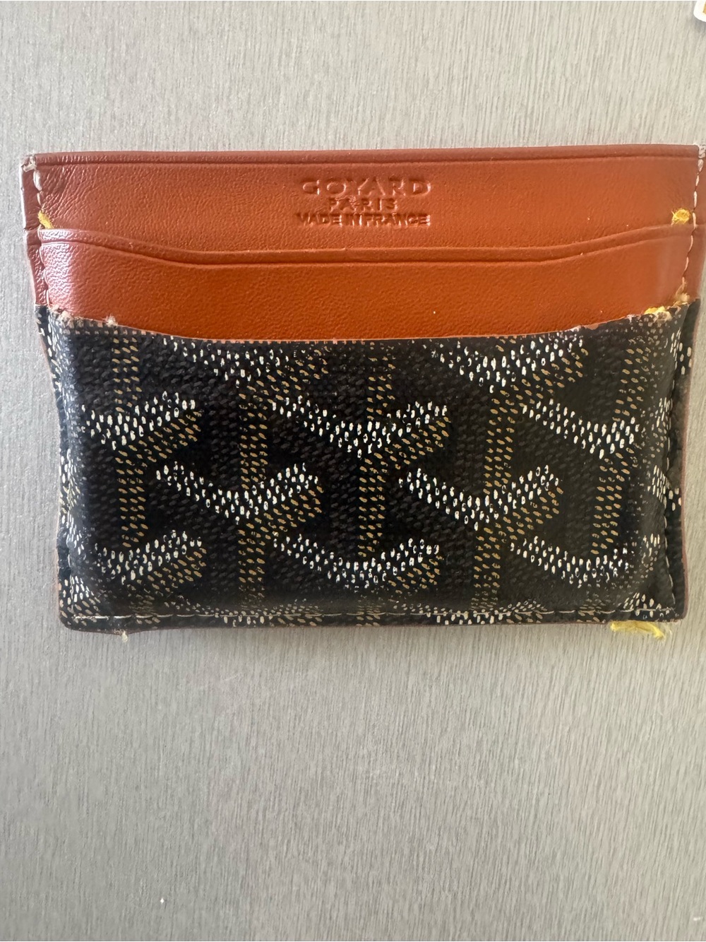 Goyard Card Holder in Brown and Black with Goyardine Canvas - Picture 2 of 5